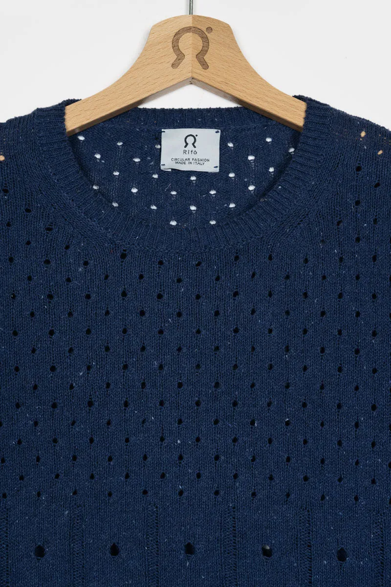 Mia Recycled Cotton Openwork Sweater