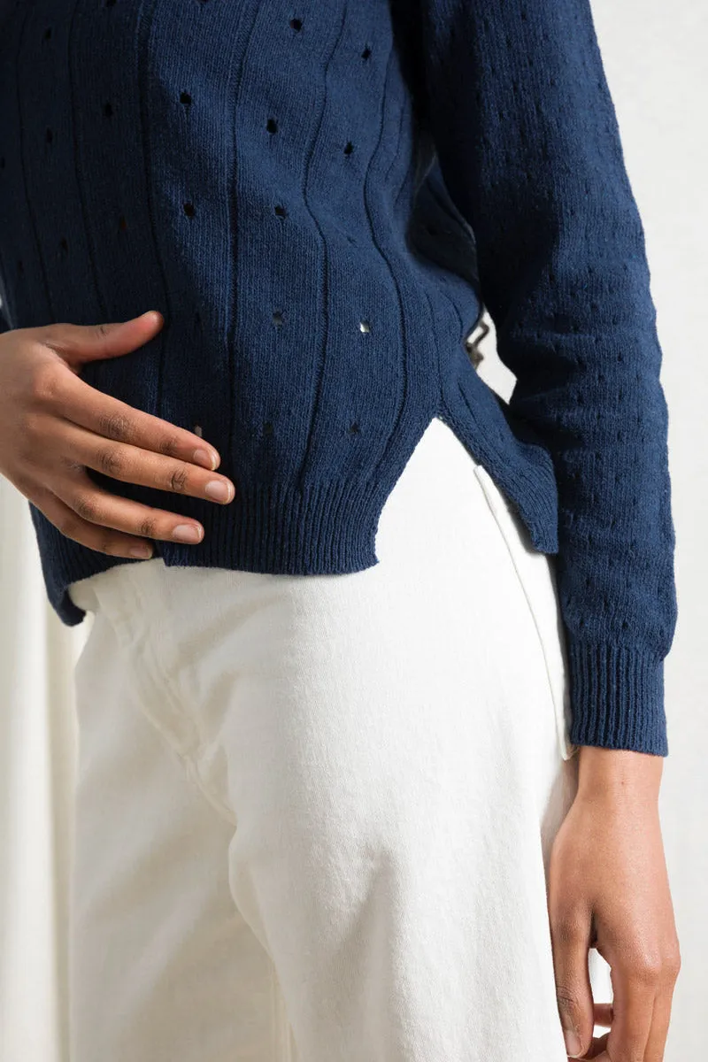 Mia Recycled Cotton Openwork Sweater