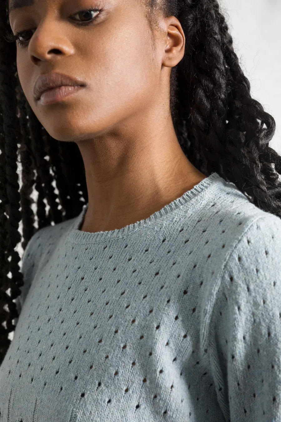 Mia Recycled Cotton Openwork Sweater