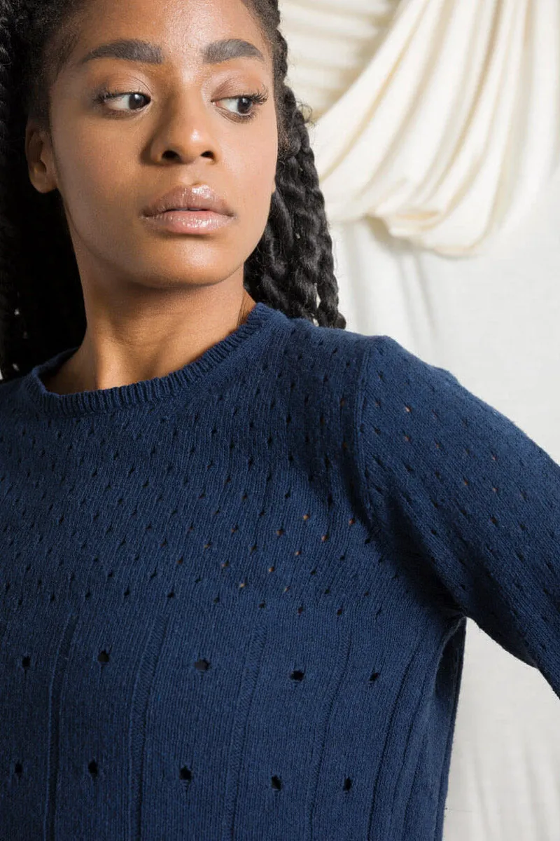 Mia Recycled Cotton Openwork Sweater