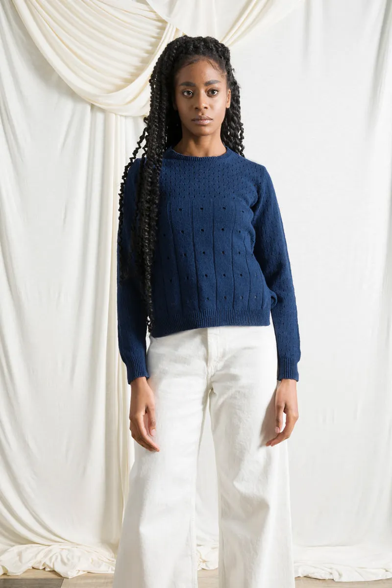 Mia Recycled Cotton Openwork Sweater