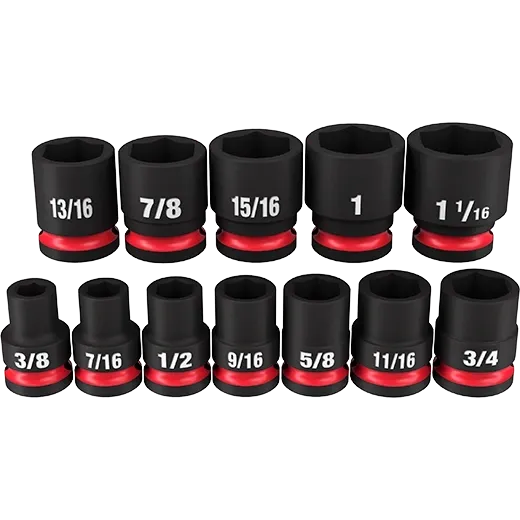 Milwaukee 49-66-7010 12 PC SHOCKWAVE Impact Duty™ 1/2" Drive SAE Standard 6 Point Socket Set
