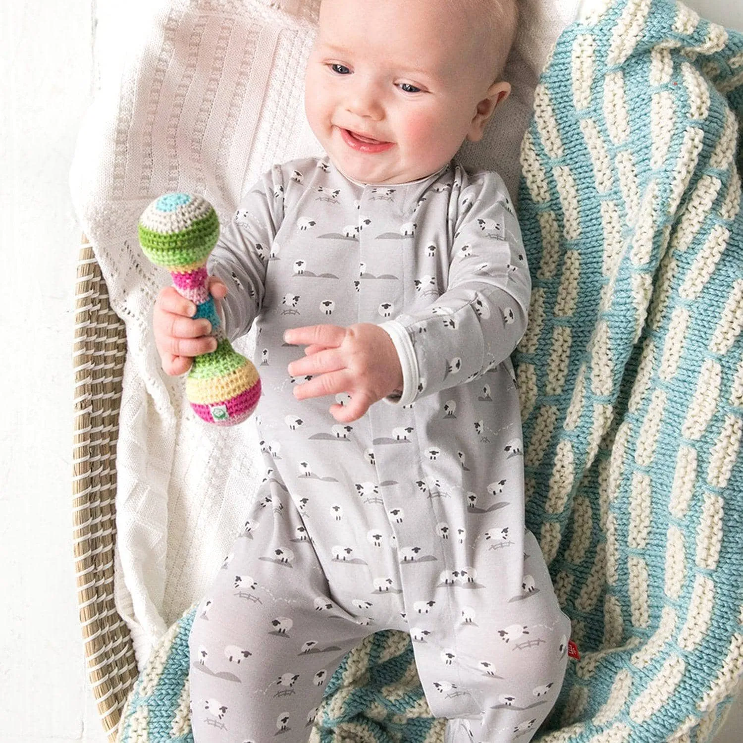 Modal Magnetic Footie - Baa Baa Baby - Gray