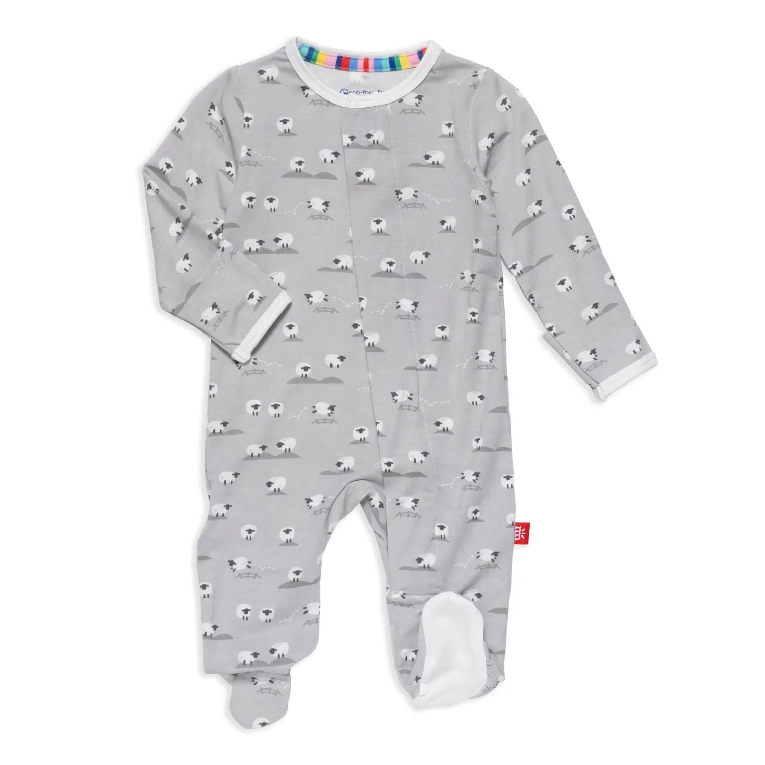 Modal Magnetic Footie - Baa Baa Baby - Gray