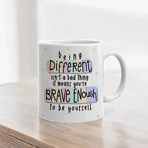 Motivational Quote Printed White Ceramic Tea and Coffee Mug