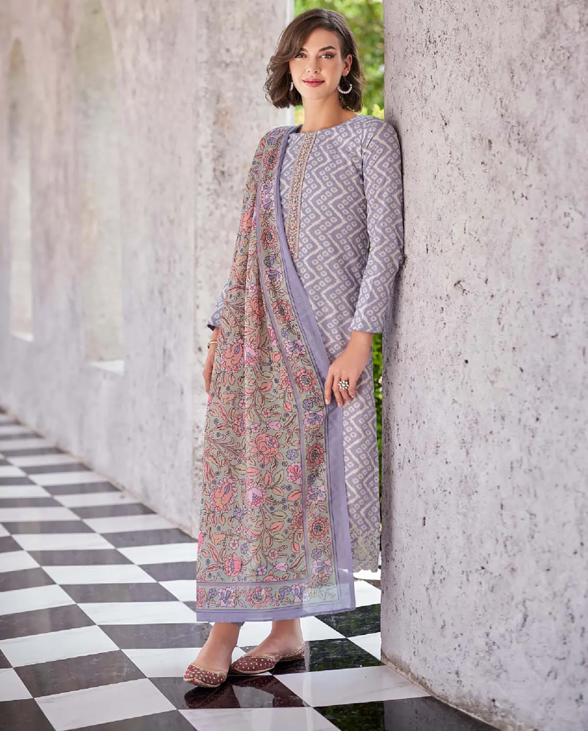 Mumtaz Arts Cotton Unstitched Women Suit Fabric Material