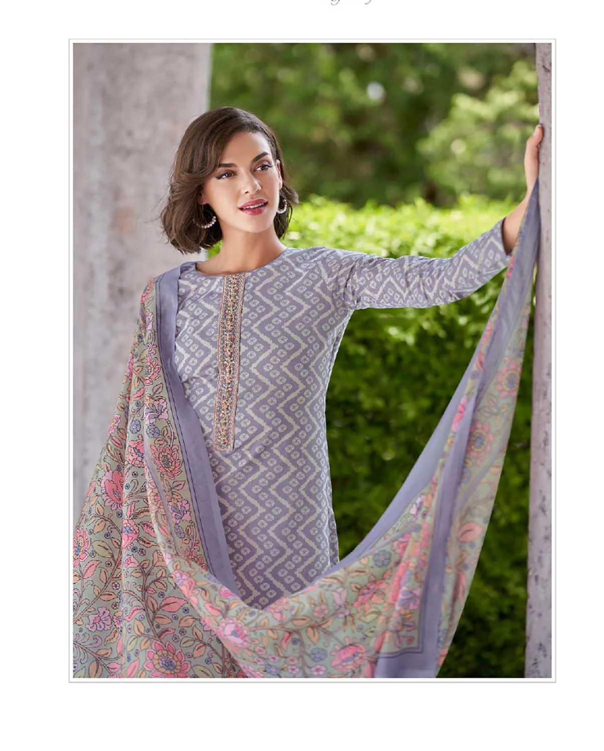 Mumtaz Arts Cotton Unstitched Women Suit Fabric Material