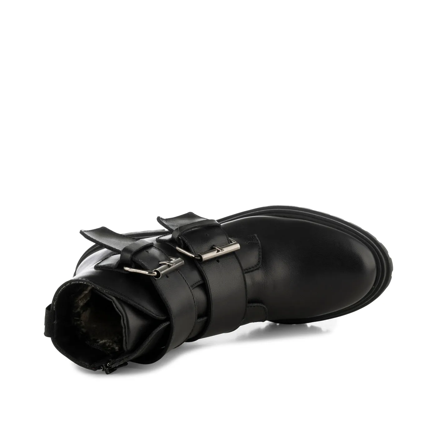 Nettie boot leather - BLACK