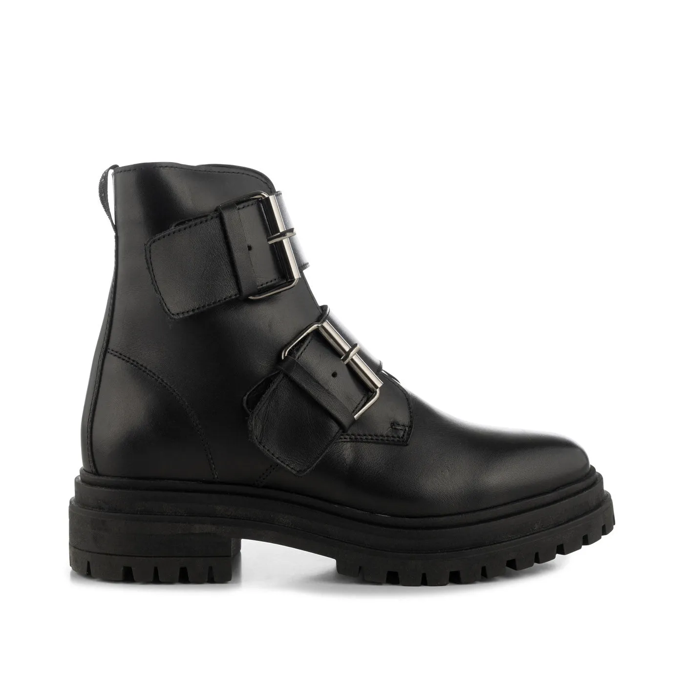 Nettie boot leather - BLACK