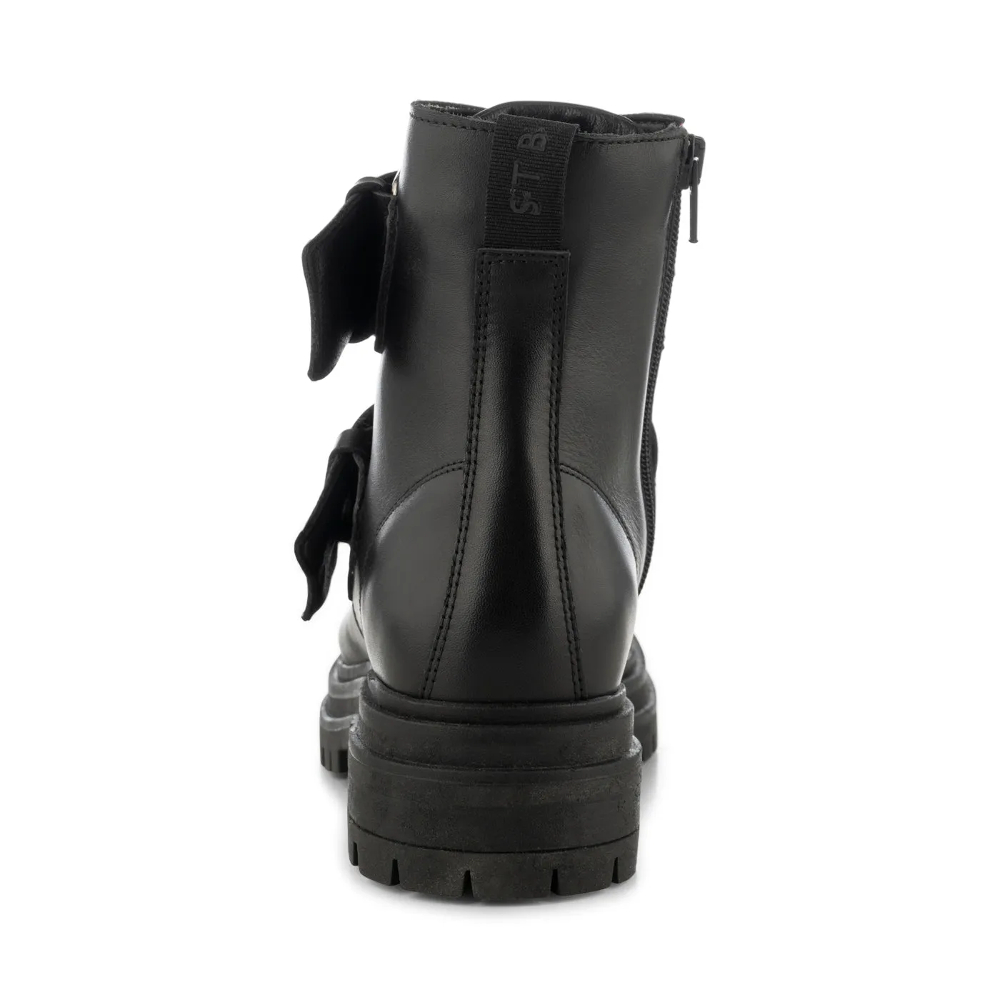 Nettie boot leather - BLACK