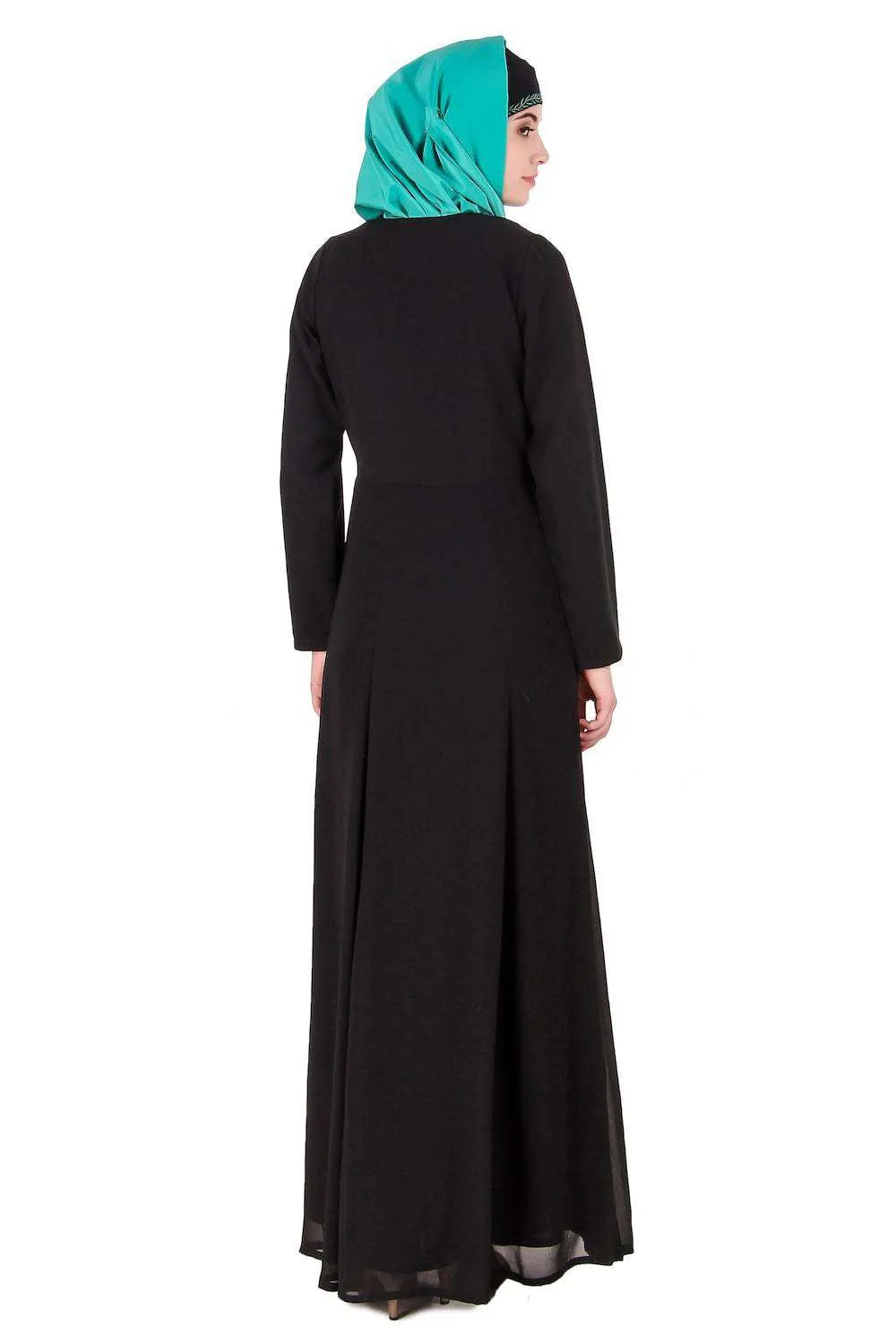 Nida & Georgette Dual Layer Anarkali Abaya