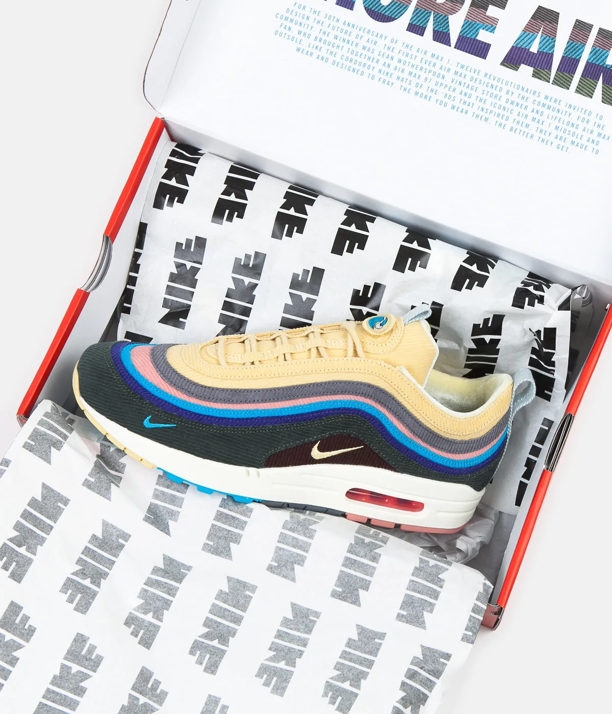 Nike Air Max 1/97 VF Sean Wotherspoon Shoes - Light Blue Fury / Lemon Wash - Vintage Green