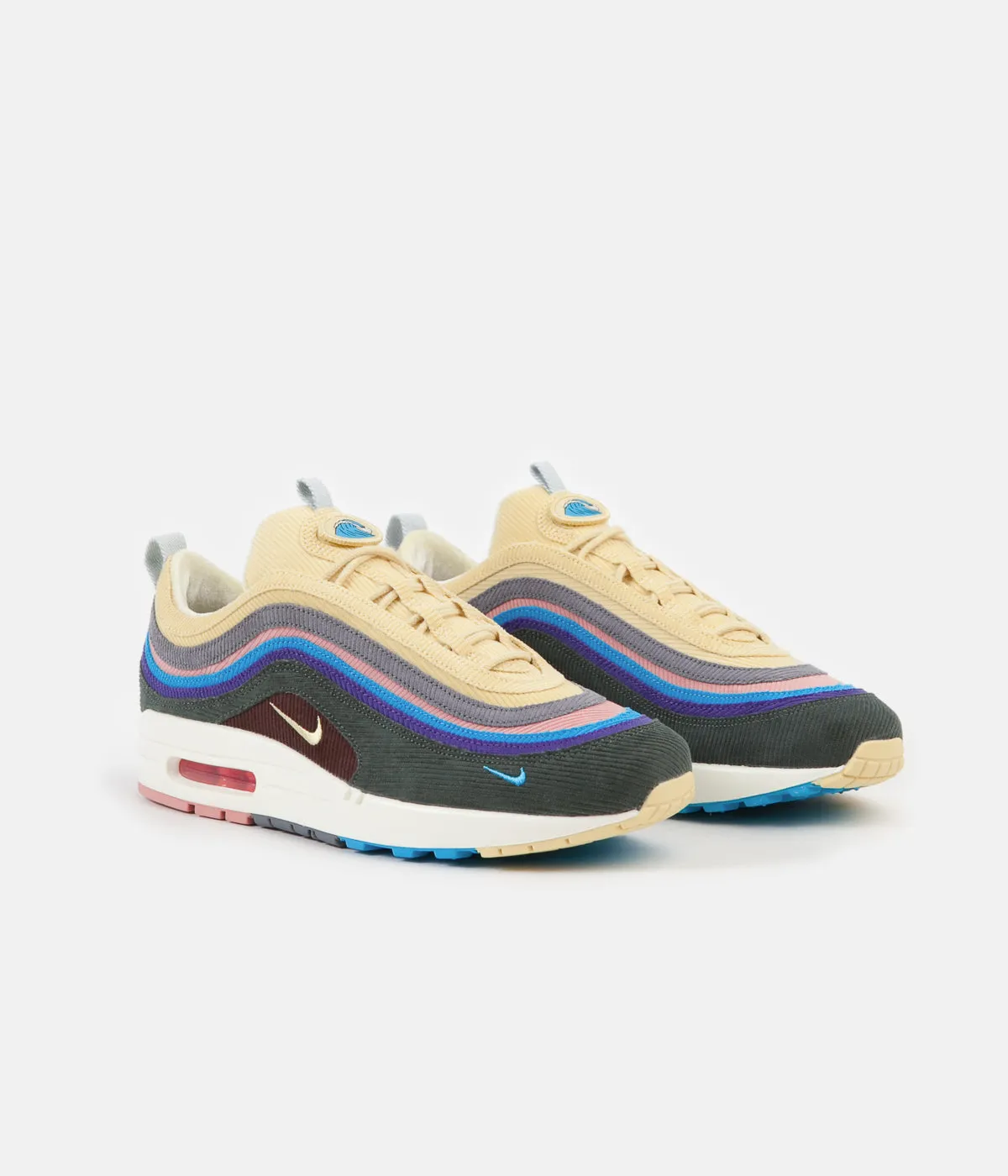 Nike Air Max 1/97 VF Sean Wotherspoon Shoes - Light Blue Fury / Lemon Wash - Vintage Green
