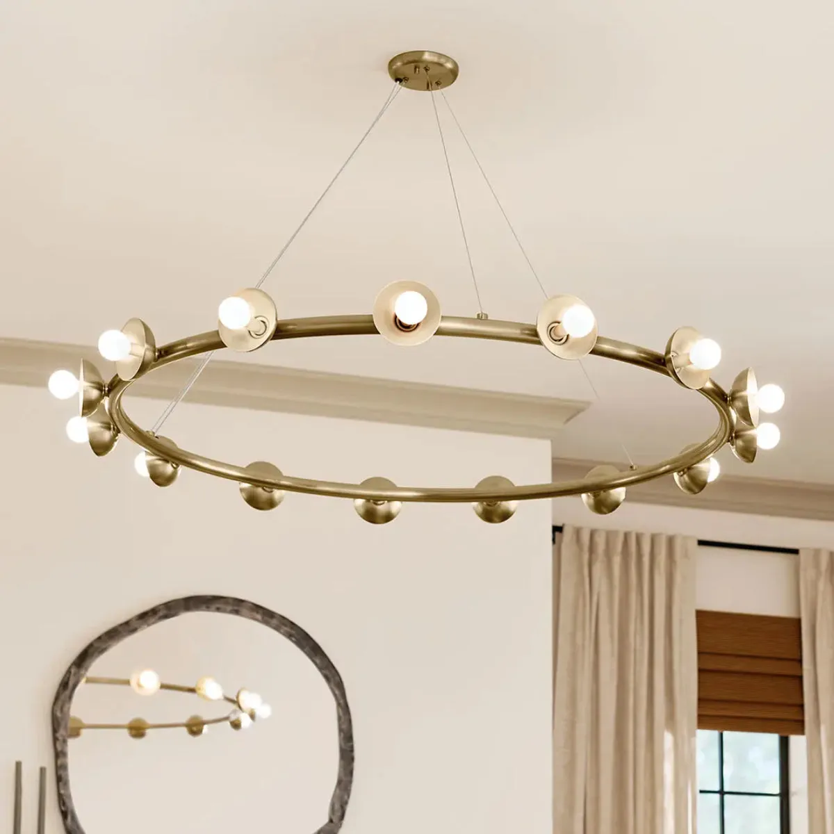 Palta 50" 15-Light Chandelier, Champagne Bronze Finish