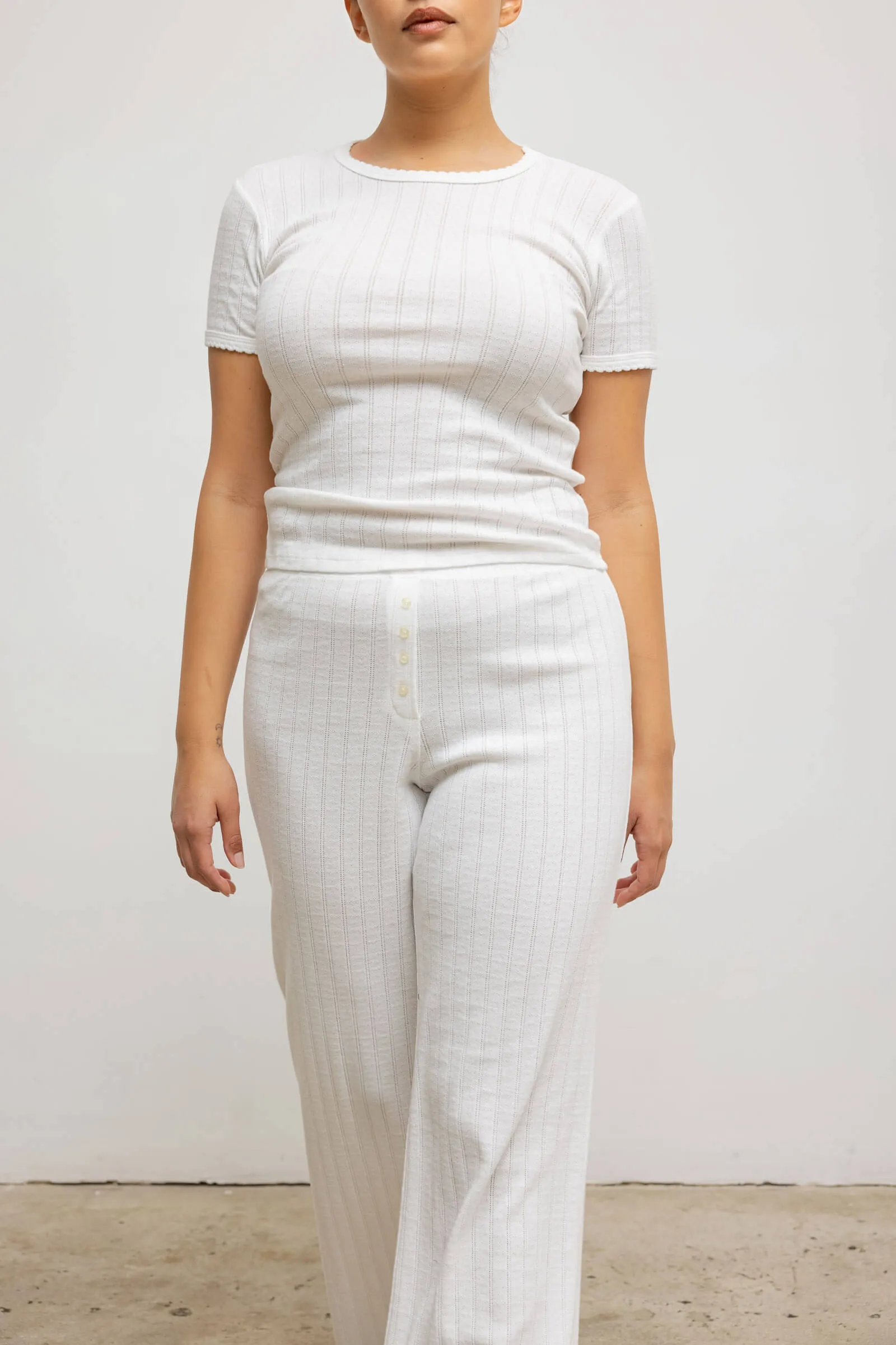 Pointelle Slim Fit Tee