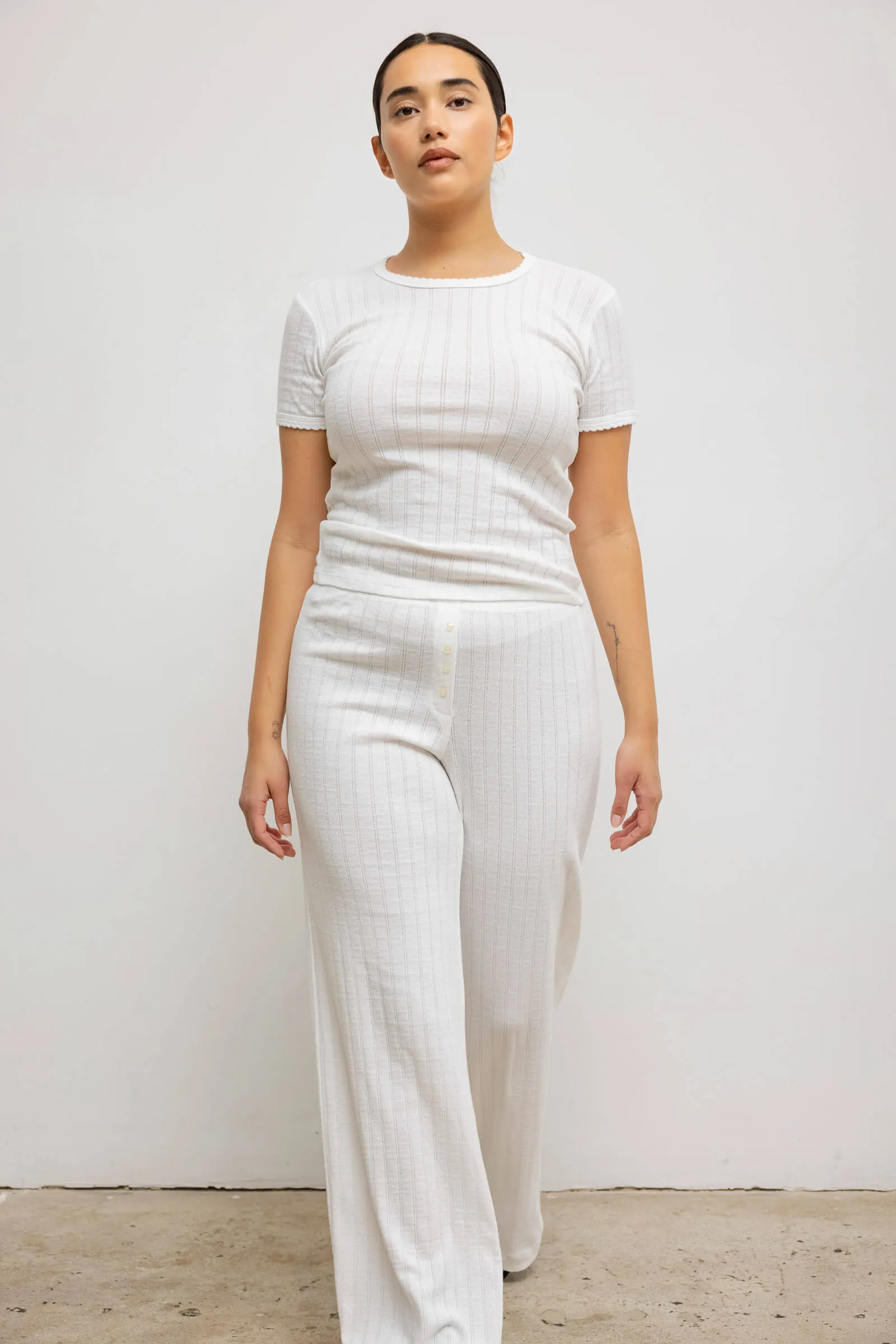 Pointelle Slim Fit Tee