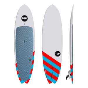 POP Board Co 9'6" Saltwater Beaver Stand Up Paddle Board SUP - Red/Blue