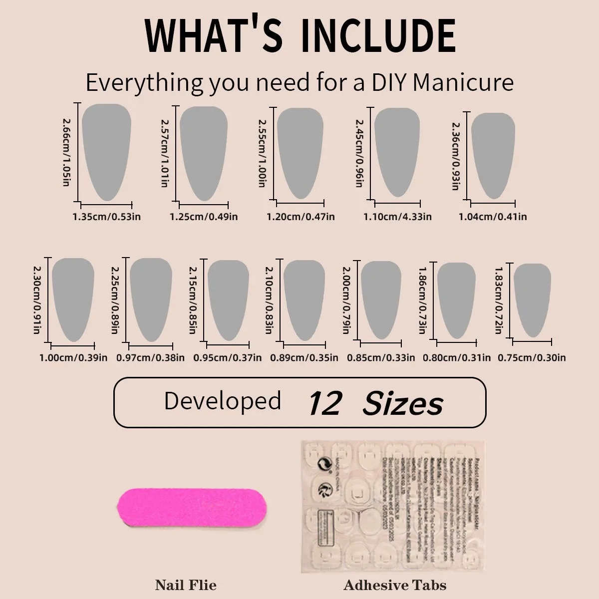 Pre Order:  Almond-shaped French Edge Wearable Nails