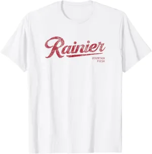 Rainier Beer Mountain Fresh Logo - Authentic Vintage Look T-Shirt