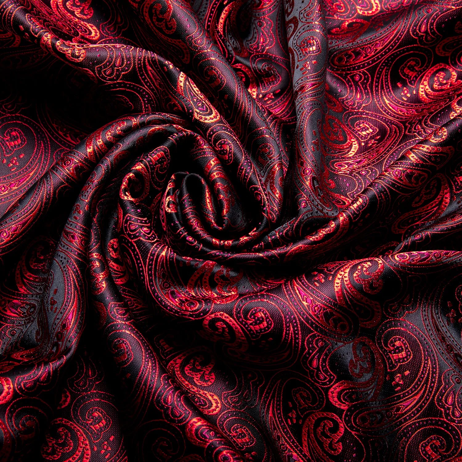 Red Black Paisley Shirt