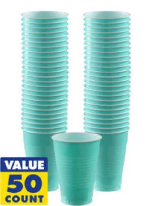 Robin's Egg Blue 18oz Plastic Cups | 50ct