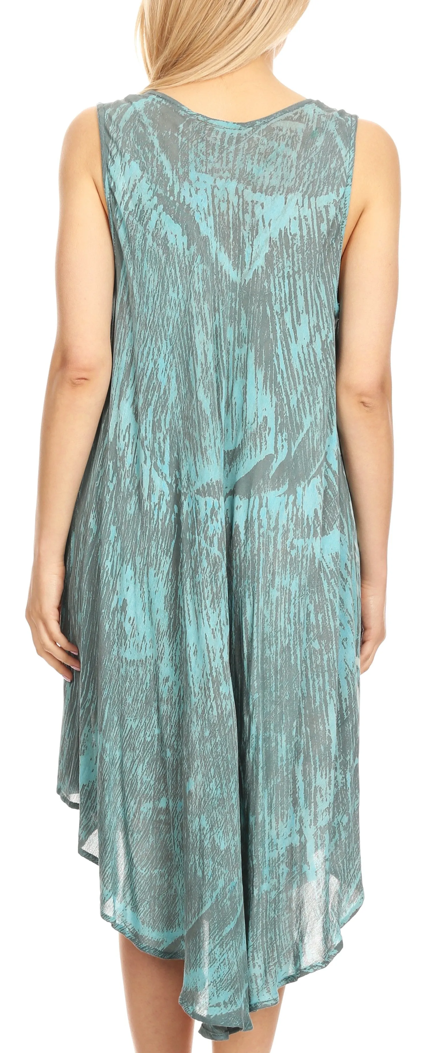 Sakkas Milly Women's Midi Loose Casual Summer Sleeveless Dress Sundress Cover-up