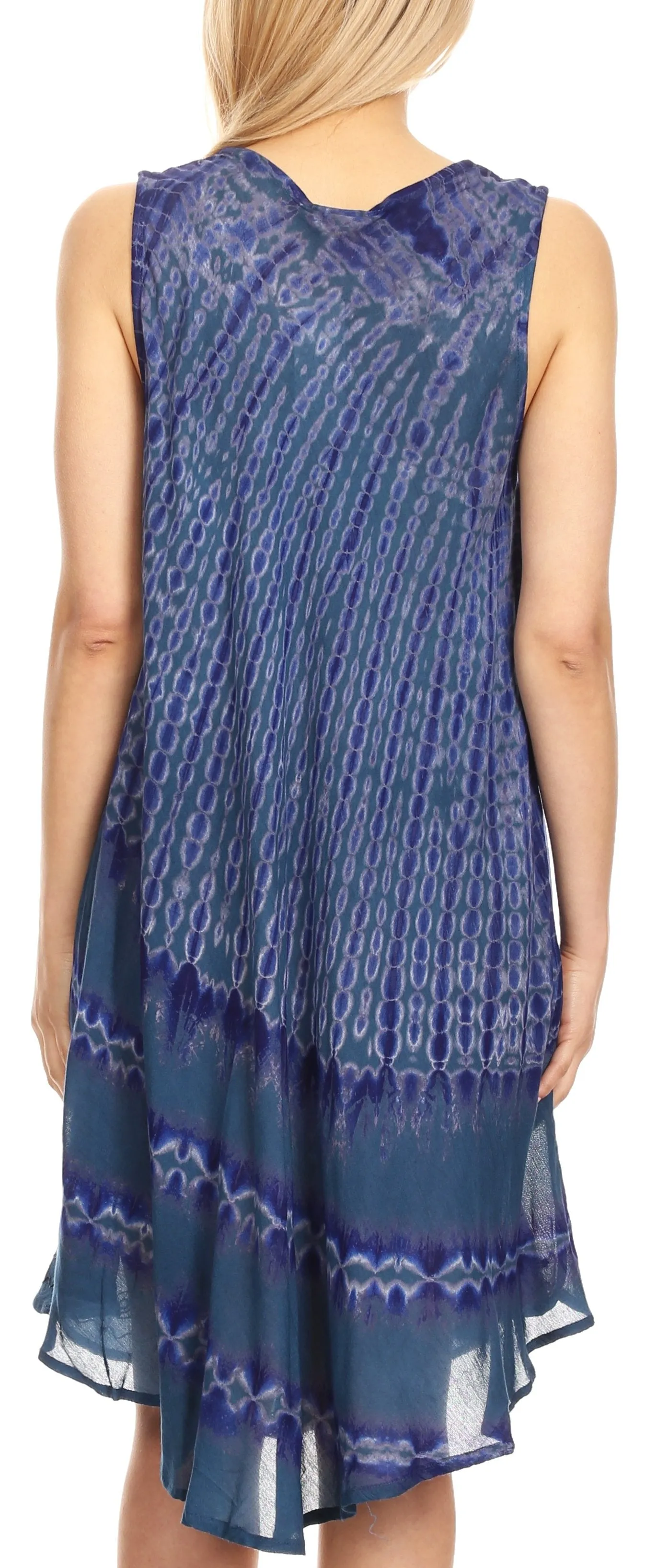 Sakkas Milly Women's Midi Loose Casual Summer Sleeveless Dress Sundress Cover-up