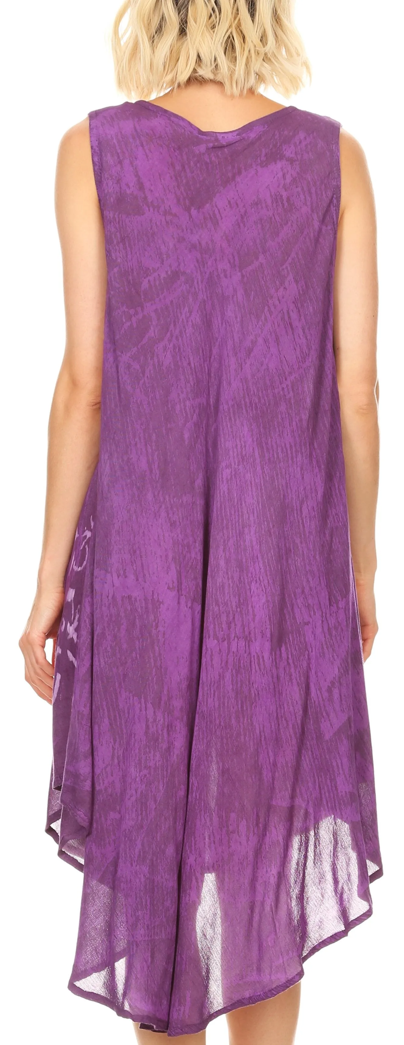 Sakkas Milly Women's Midi Loose Casual Summer Sleeveless Dress Sundress Cover-up