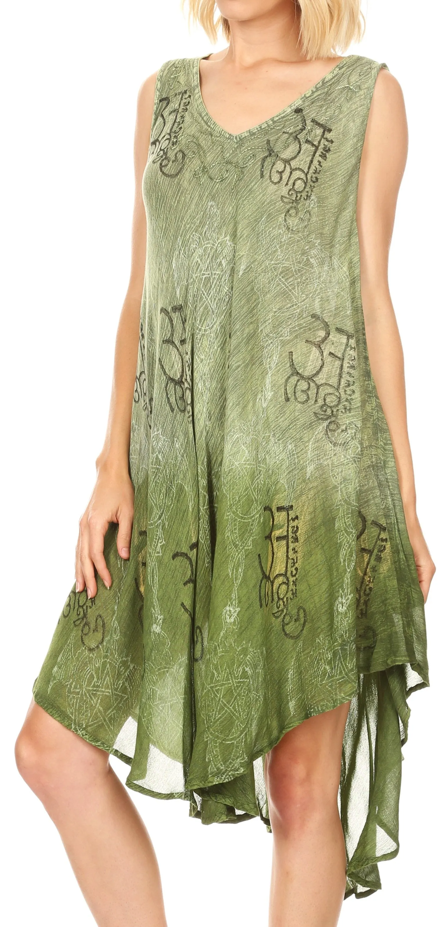 Sakkas Milly Women's Midi Loose Casual Summer Sleeveless Dress Sundress Cover-up