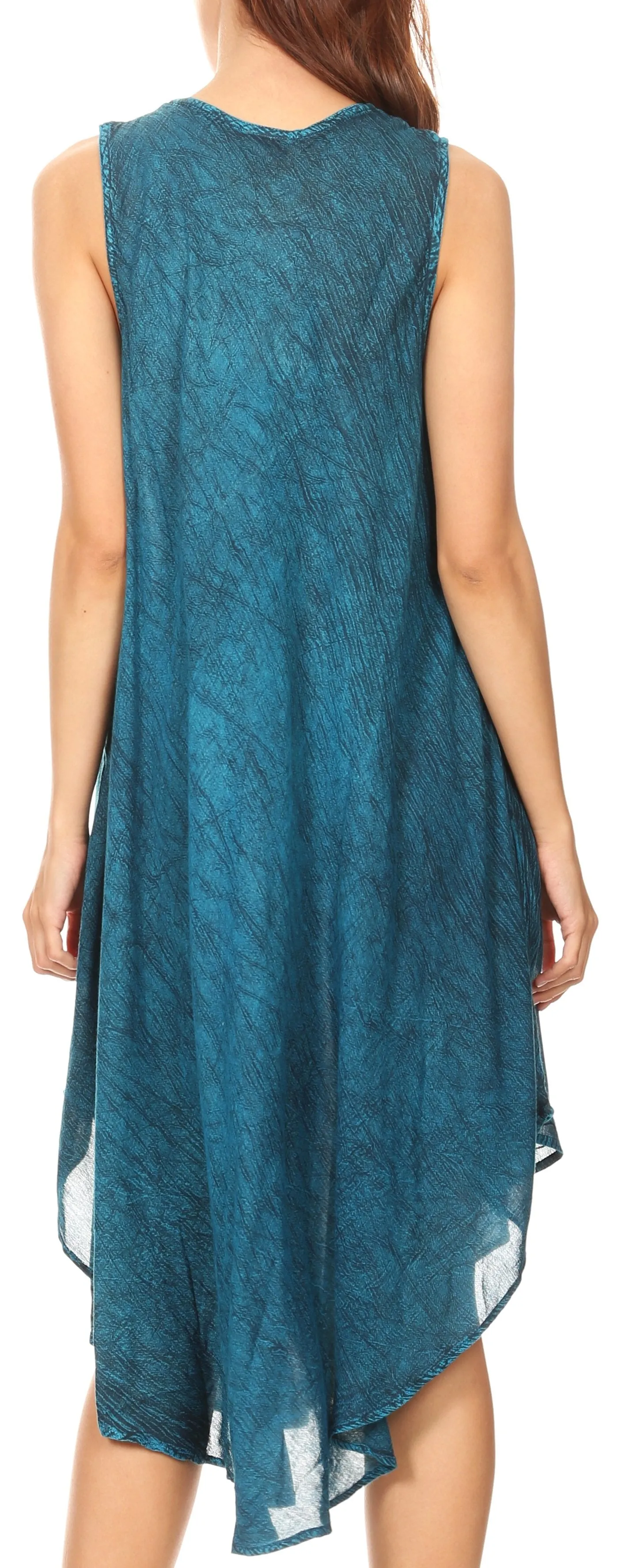 Sakkas Milly Women's Midi Loose Casual Summer Sleeveless Dress Sundress Cover-up