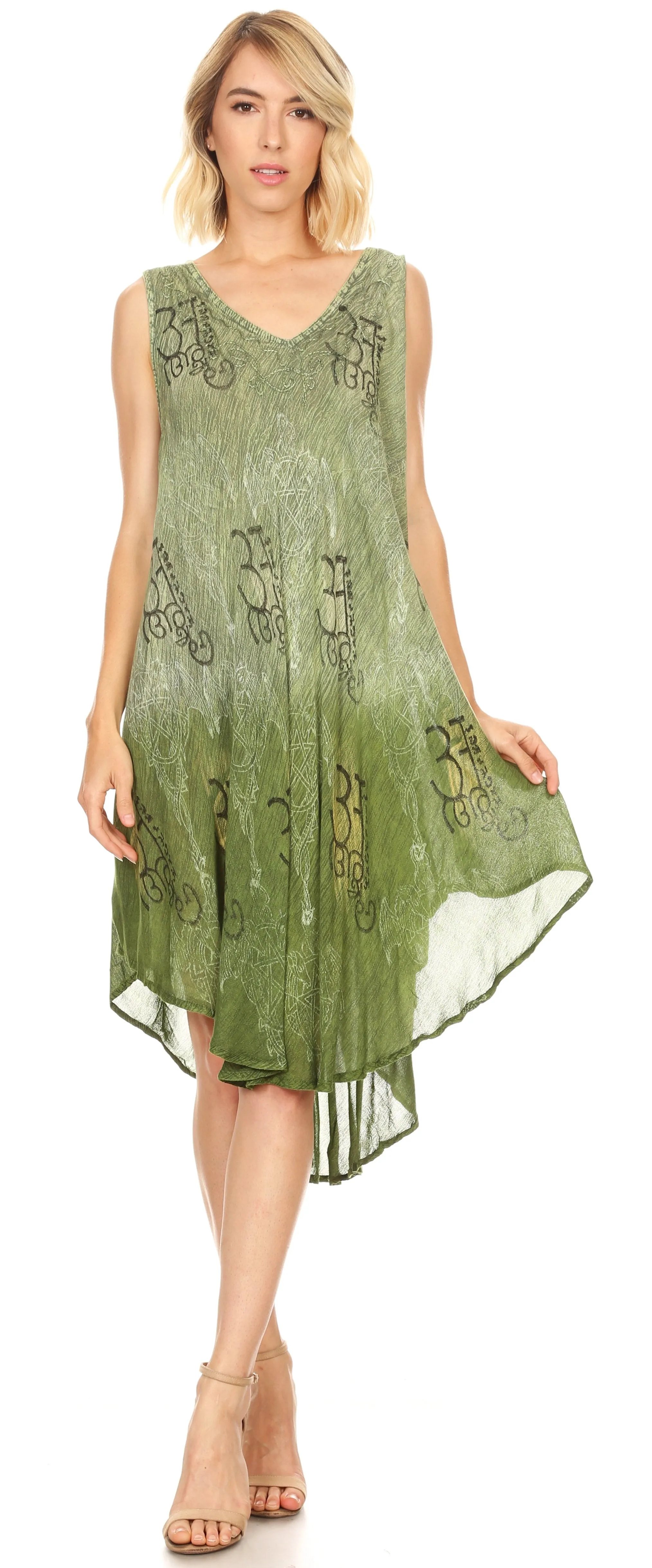Sakkas Milly Women's Midi Loose Casual Summer Sleeveless Dress Sundress Cover-up