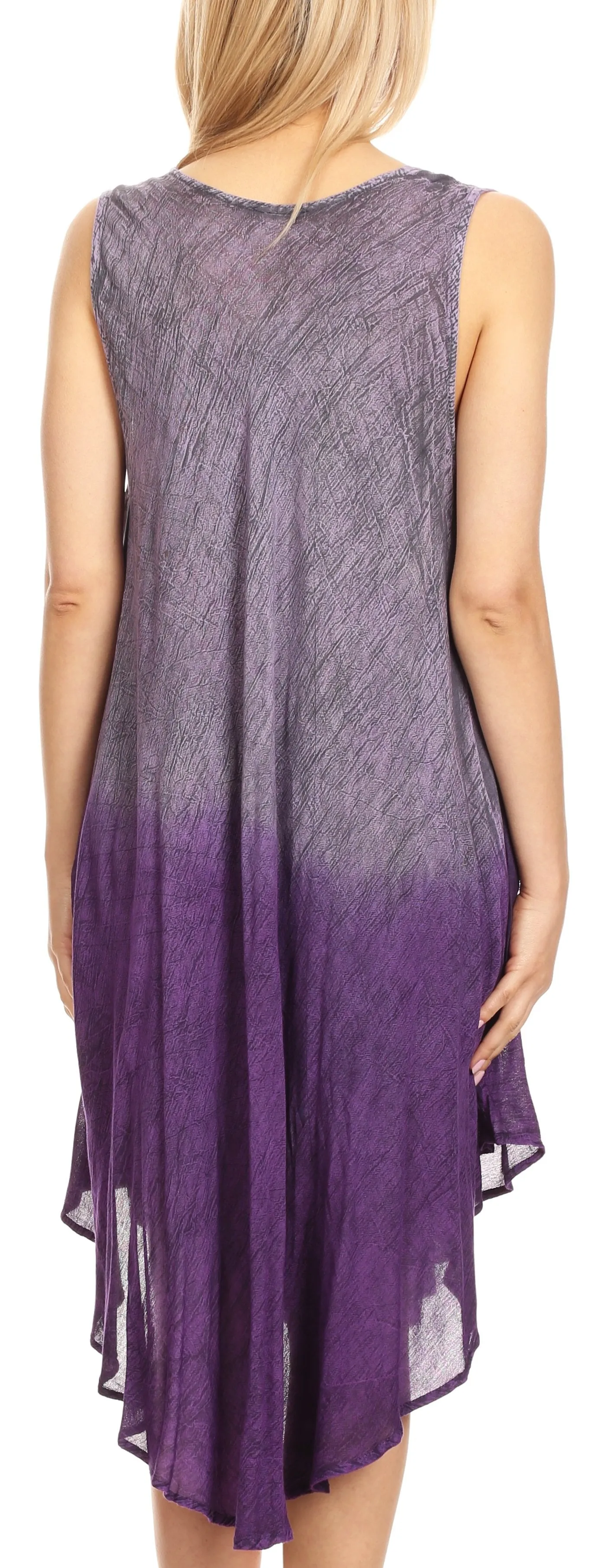 Sakkas Milly Women's Midi Loose Casual Summer Sleeveless Dress Sundress Cover-up