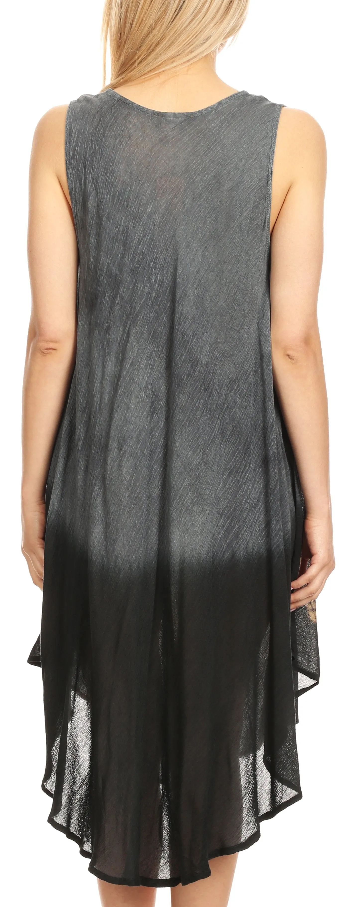 Sakkas Milly Women's Midi Loose Casual Summer Sleeveless Dress Sundress Cover-up