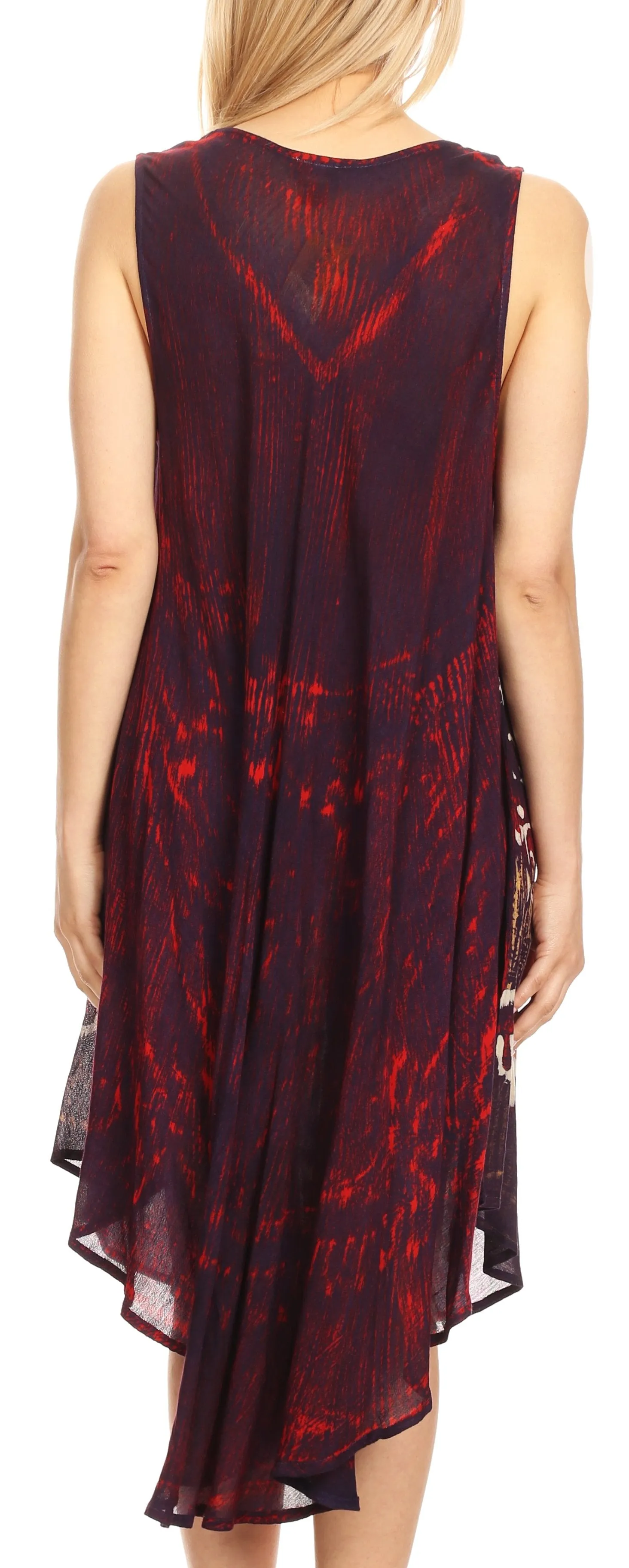 Sakkas Milly Women's Midi Loose Casual Summer Sleeveless Dress Sundress Cover-up