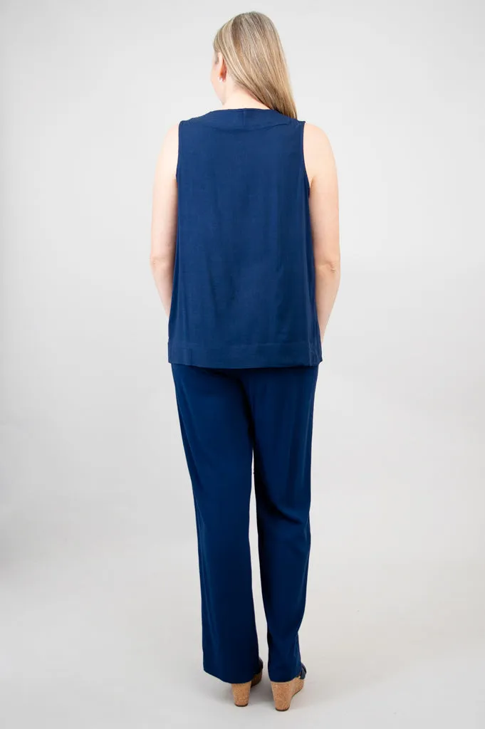 Scarlette Tank, Indigo, Linen Bamboo