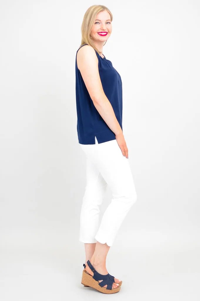 Scarlette Tank, Indigo, Linen Bamboo