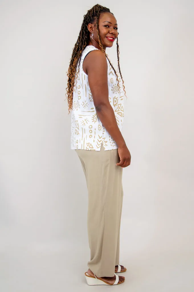 Scarlette Tank, Suna, Linen Bamboo