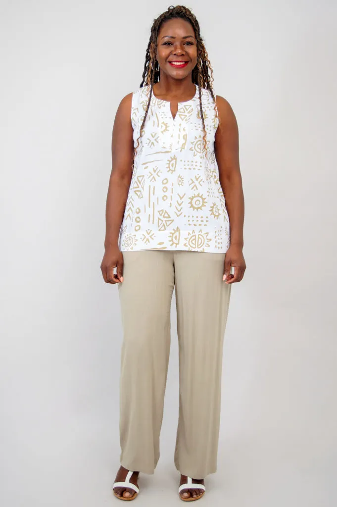 Scarlette Tank, Suna, Linen Bamboo