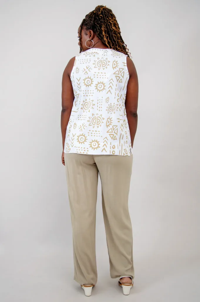 Scarlette Tank, Suna, Linen Bamboo