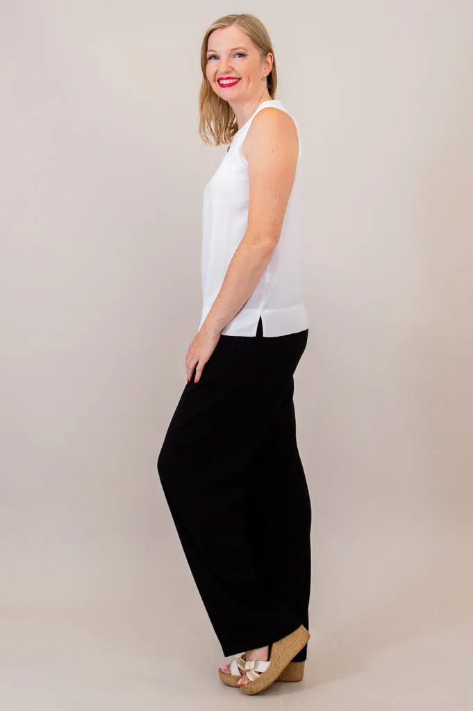 Scarlette Tank, White, Linen Bamboo