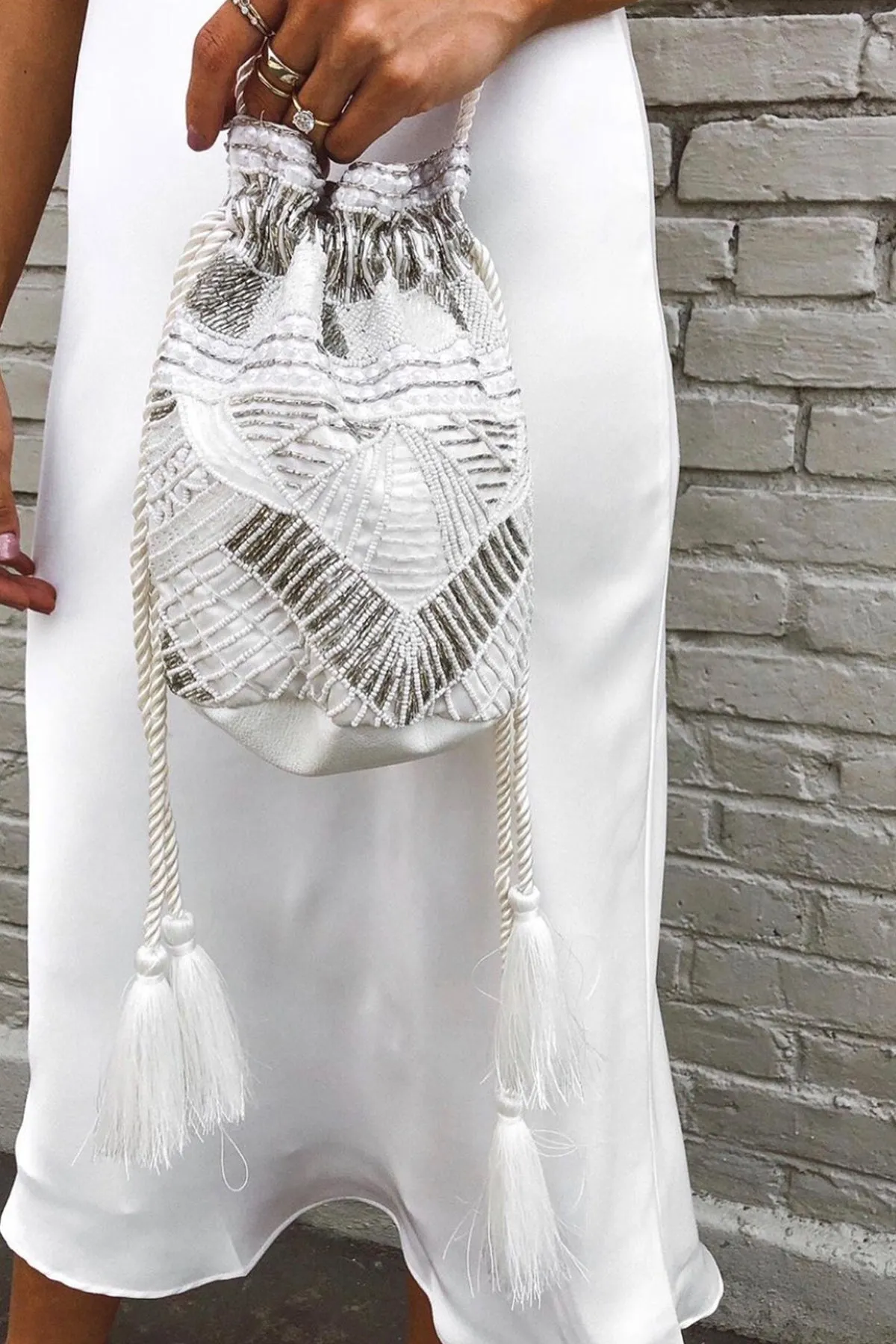 Sequin Fringe Purse