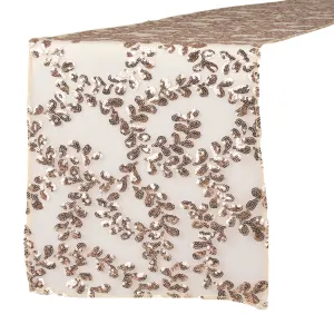 Sequin Vine Table Runner - Blush/Rose Gold