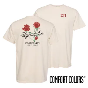 Sigma Pi Comfort Colors Rosebud Ivory Short Sleeve Tee