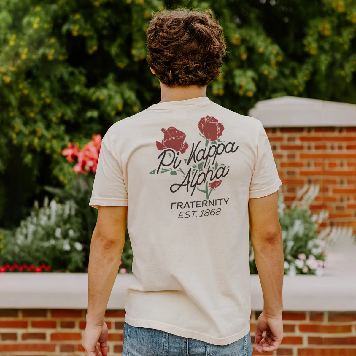Sigma Pi Comfort Colors Rosebud Ivory Short Sleeve Tee