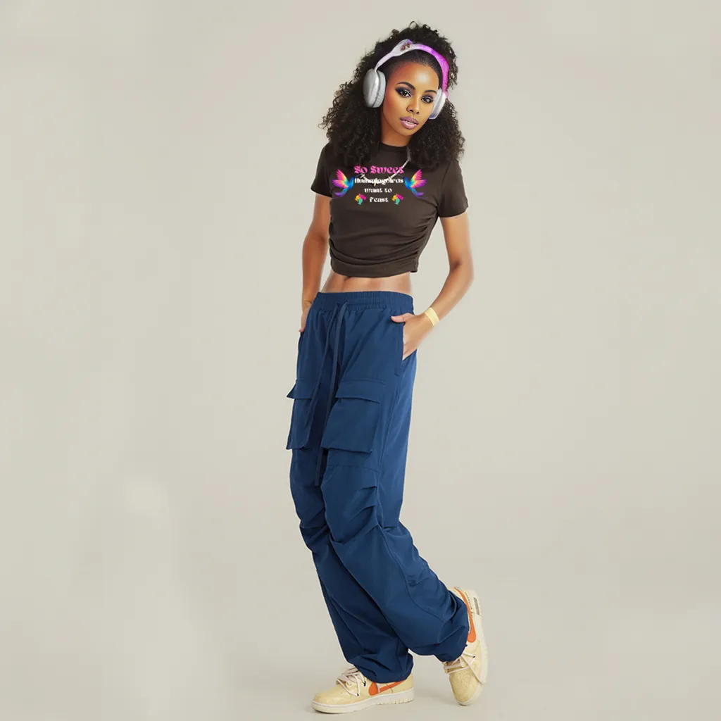 So Sweet Streetwear Fitted Ruched Waist Women's Top