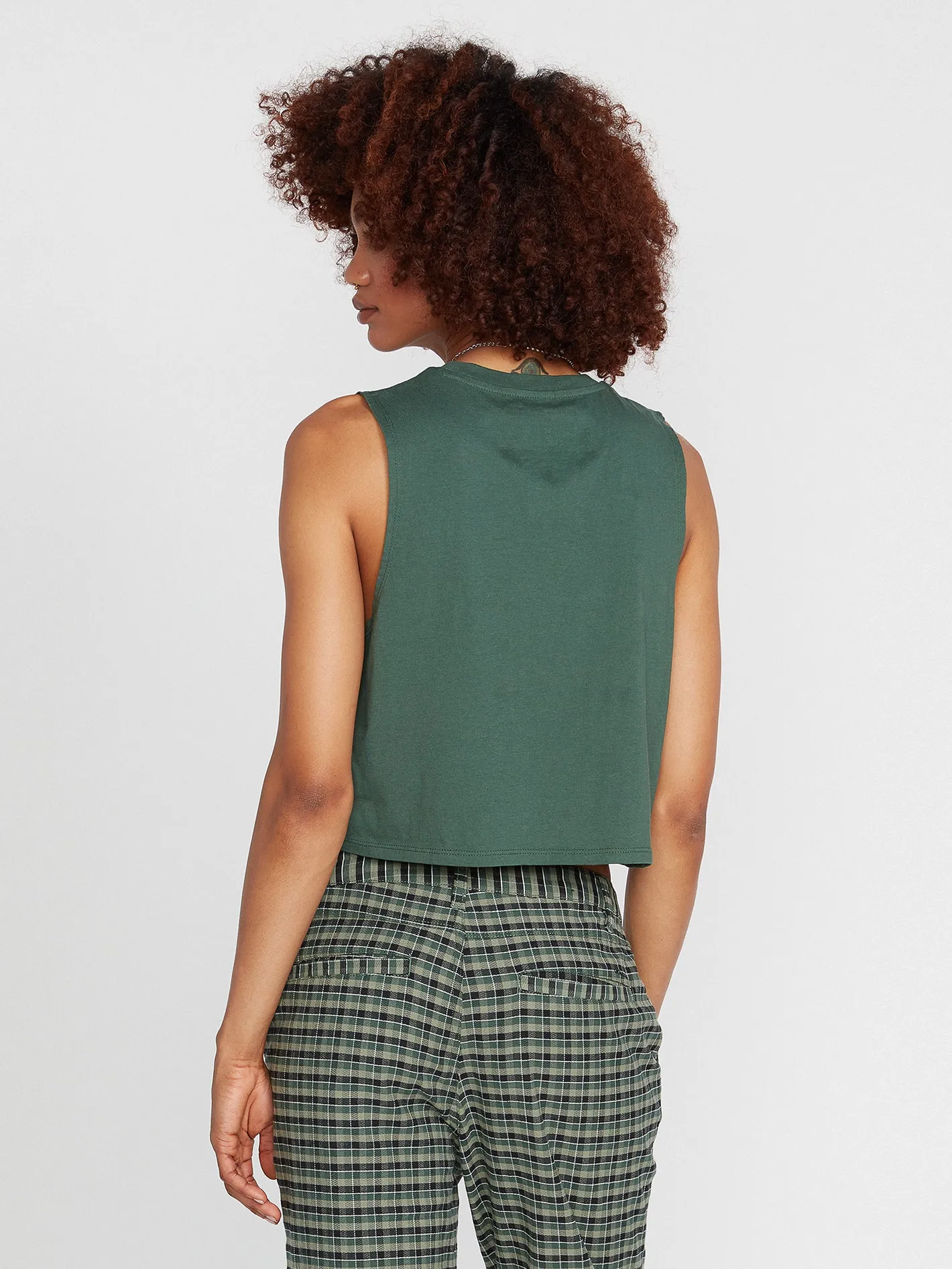 Stone Hour Crop Tank - Dark Pine