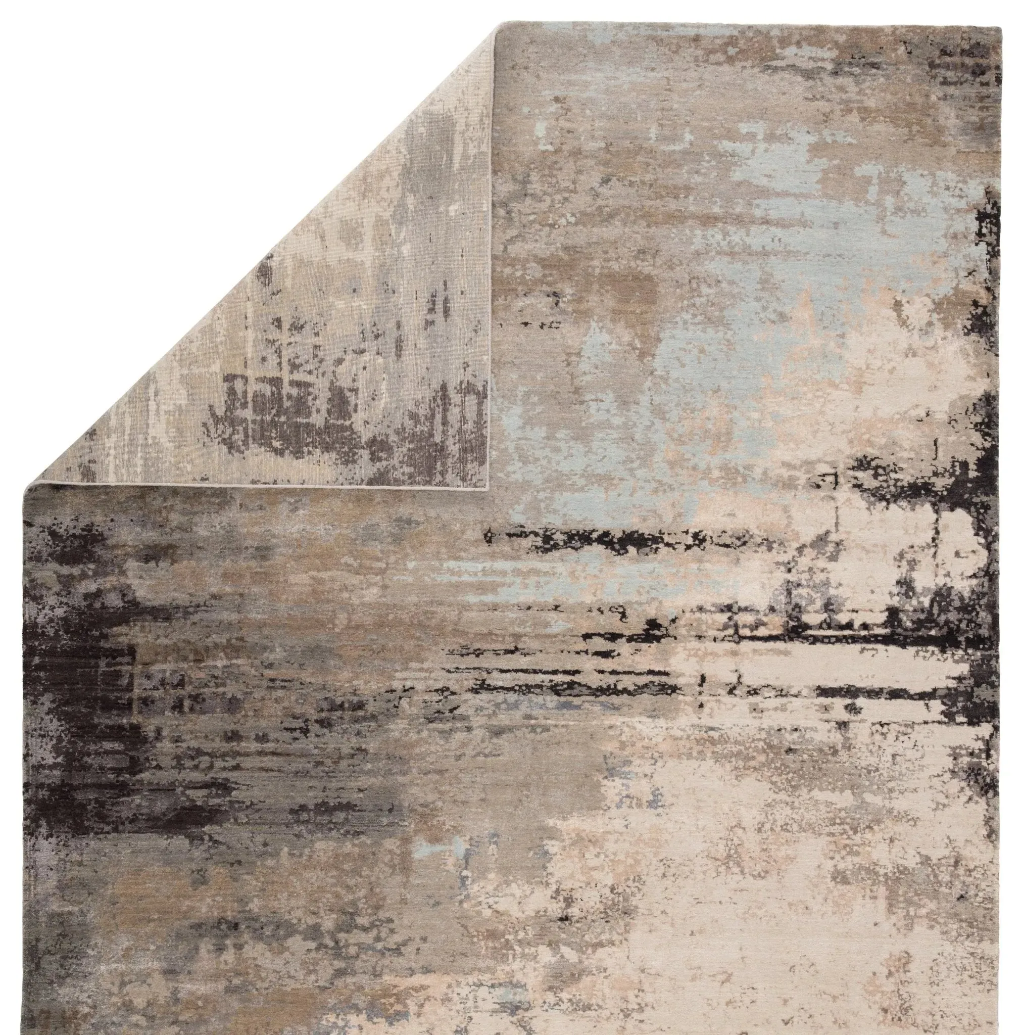 Tattvam by Kavi TVM03 Gray/Tan Rug