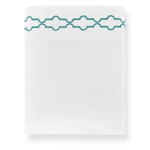 Tempo Aqua Embroidered Sheets by Peacock Alley