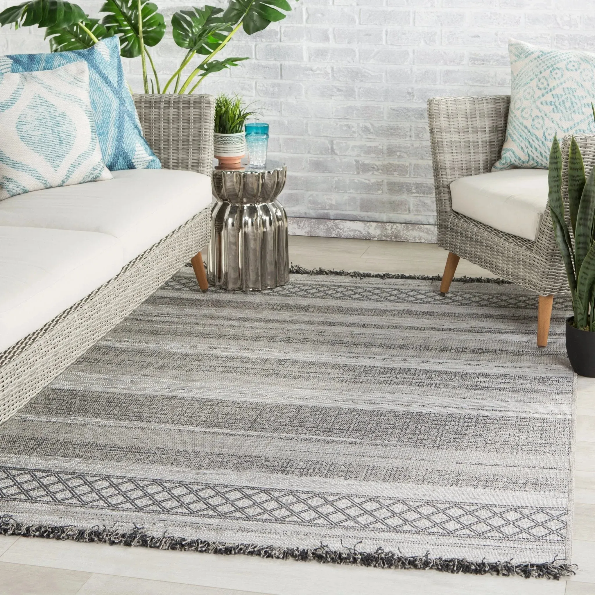 Tikal TKL03 Cote Gray/Light Gray Rug