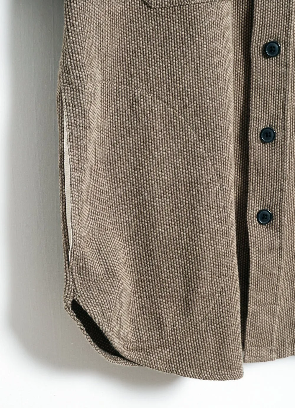 VILLY | Short Sleeve Shirt | Khaki Sashiko